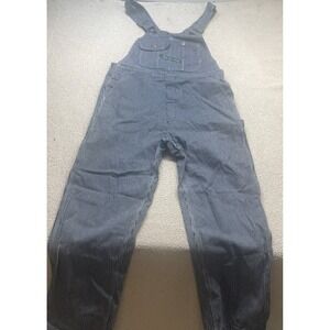 Key Overalls Mens 36x32 Blue Hickory Stripe Imperial Bib Workwear Cotton 273.47